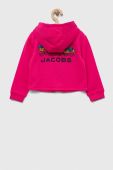 Дитяча кофта Marc Jacobs колір рожевий з капюшоном з принтом Дитяча кофта Marc Jacobs колір рожевий з капюшоном з принтом