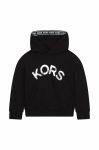 Дитяча кофта Michael Kors колір чорний з капюшоном з принтом (3057457)