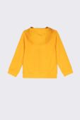 Дитяча кофта Coccodrillo колір помаранчевий з капюшоном однотонна