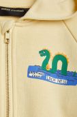 Дитяча бавовняна кофта Mini Rodini колір жовтий з капюшоном з принтом Дитяча бавовняна кофта Mini Rodini колір жовтий з капюшоном з принтом