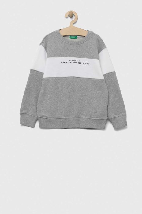 Дитяча бавовняна кофта United Colors of Benetton колір сірий візерунок (3237996) Дитяча бавовняна кофта United Colors of Benetton колір сірий візерунок (3237996)