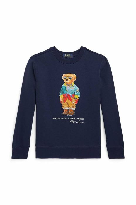 Дитяча кофта Polo Ralph Lauren колір синій з принтом (3043460) Дитяча кофта Polo Ralph Lauren колір синій з принтом (3043460)