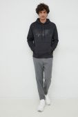 Кофта BOSS BOSS GREEN чоловіча колір чорний з капюшоном з принтом (2880520)