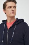 Кофта Guess чоловіча колір синій з капюшоном з аплікацією (2887195) Кофта Guess чоловіча колір синій з капюшоном з аплікацією (2887195)