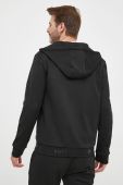 Кофта BOSS чоловіча колір чорний з капюшоном з принтом Кофта BOSS чоловіча колір чорний з капюшоном з принтом