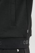 Кофта BOSS чоловіча колір чорний з капюшоном з принтом Кофта BOSS чоловіча колір чорний з капюшоном з принтом