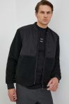 Куртка-бомбер Samsoe Samsoe чоловічий колір чорний перехідна Куртка-бомбер Samsoe Samsoe чоловічий колір чорний перехідна