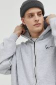 Кофта Karl Kani чоловіча колір сірий з капюшоном меланж