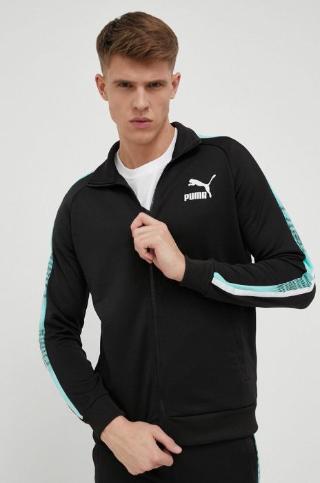 Кофта Puma чоловіча колір чорний візерунок Кофта Puma чоловіча колір чорний візерунок