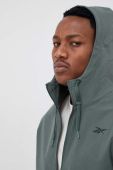 Куртка Reebok чоловіча колір зелений перехідна Куртка Reebok чоловіча колір зелений перехідна