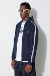 Кофта Lacoste чоловіча колір синій з капюшоном з принтом SH5065-031 Кофта Lacoste чоловіча колір синій з капюшоном з принтом SH5065-031
