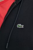 Кофта Lacoste чоловіча колір чорний з капюшоном з принтом SH5065-031 Кофта Lacoste чоловіча колір чорний з капюшоном з принтом SH5065-031