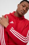 Кофта adidas Performance Tiro 23 колір червоний з капюшоном з аплікацією