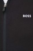 Кофта BOSS BOSS GREEN чоловіча колір чорний з капюшоном з аплікацією (3223712)