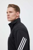 Тренувальна кофта adidas Performance 3-Stripes колір чорний з принтом Тренувальна кофта adidas Performance 3-Stripes колір чорний з принтом