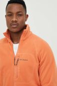 Спортивна кофта Columbia Fast Trek II чоловіча колір помаранчевий однотонна Спортивна кофта Columbia Fast Trek II чоловіча колір помаранчевий однотонна