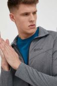 Спортивна кофта Jack Wolfskin Fortberg Fz колір сірий меланж Спортивна кофта Jack Wolfskin Fortberg Fz колір сірий меланж