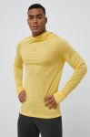 Спортивна кофта Icebreaker Cool-Lite Merino колір жовтий з капюшоном однотонна