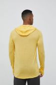 Спортивна кофта Icebreaker Cool-Lite Merino колір жовтий з капюшоном однотонна Спортивна кофта Icebreaker Cool-Lite Merino колір жовтий з капюшоном однотонна