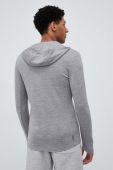 Спортивна кофта Icebreaker Quantum III колір сірий з капюшоном меланж Спортивна кофта Icebreaker Quantum III колір сірий з капюшоном меланж