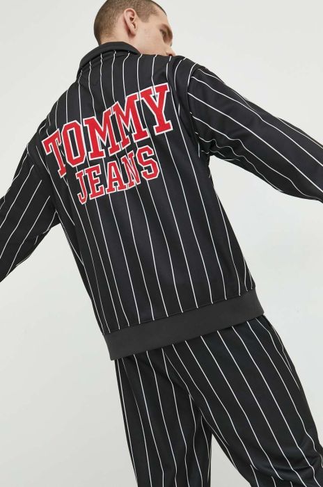 Кофта Tommy Jeans чоловіча колір чорний візерунок Кофта Tommy Jeans чоловіча колір чорний візерунок