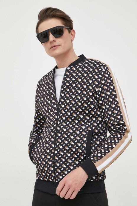 Кофта BOSS чоловіча колір чорний візерунок (3224356) Кофта BOSS чоловіча колір чорний візерунок (3224356)