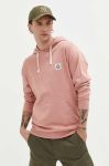 Кофта Rip Curl чоловіча колір рожевий з капюшоном однотонна Кофта Rip Curl чоловіча колір рожевий з капюшоном однотонна
