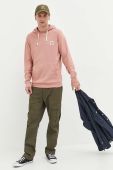 Кофта Rip Curl чоловіча колір рожевий з капюшоном однотонна