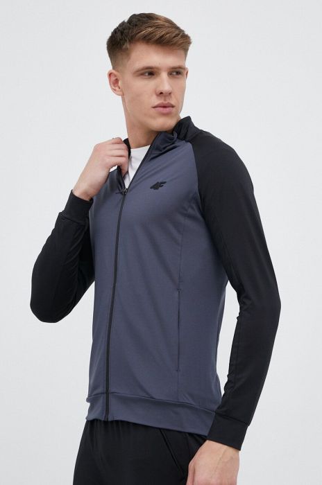 Тренувальна кофта 4F колір сірий візерунок (3213869) Тренувальна кофта 4F колір сірий візерунок (3213869)