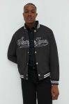 Куртка-бомбер Sixth June чоловічий колір чорний перехідна Куртка-бомбер Sixth June чоловічий колір чорний перехідна