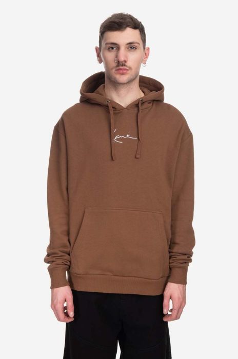 Кофта Karl Kani чоловіча колір коричневий з капюшоном з принтом 6021502-brown Кофта Karl Kani чоловіча колір коричневий з капюшоном з принтом 6021502-brown
