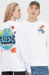 Кофта Guess Originals колір білий з принтом