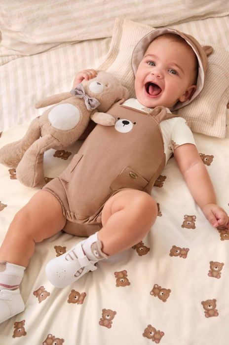 Комбінезон для немовлят Mayoral Newborn колір коричневий (3057482) Комбінезон для немовлят Mayoral Newborn колір коричневий (3057482)