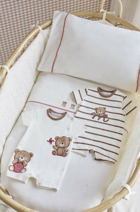 Комбінезон для немовлят Mayoral Newborn 2-pack колір коричневий (3013236)