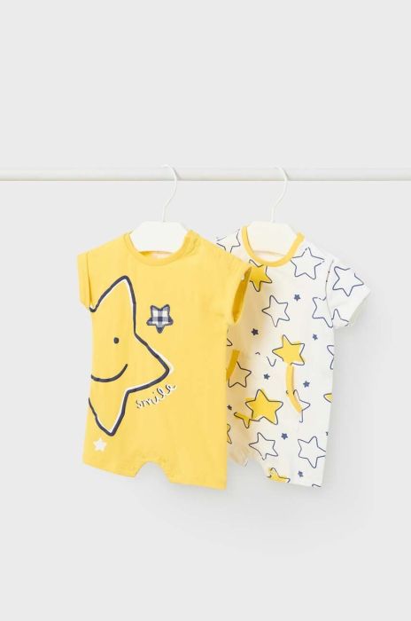 Комбінезон для немовлят Mayoral Newborn 2-pack колір жовтий (2964578) Комбінезон для немовлят Mayoral Newborn 2-pack колір жовтий (2964578)
