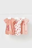 Бавовняний ромпер для немовлят Mayoral Newborn 3-pack колір помаранчевий (3061271)