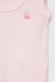 Дитяче бавовняне боді United Colors of Benetton 2-pack колір рожевий (3184819)