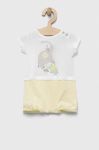 Бавовняний ромпер для немовлят United Colors of Benetton колір жовтий (3175497)