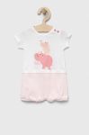 Бавовняний ромпер для немовлят United Colors of Benetton колір рожевий (3175485)