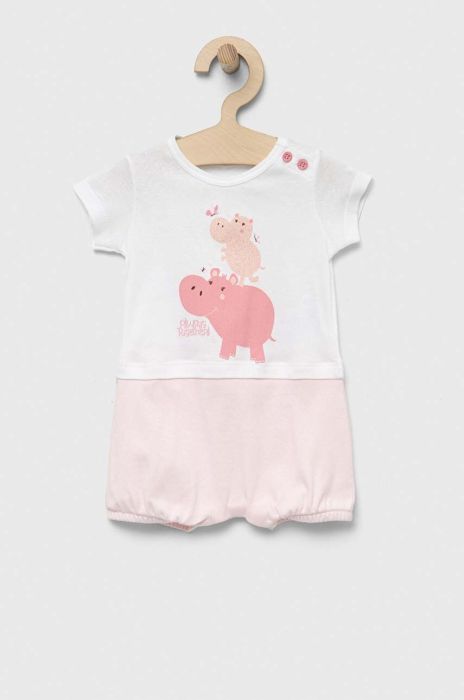 Бавовняний ромпер для немовлят United Colors of Benetton колір рожевий (3175485) Бавовняний ромпер для немовлят United Colors of Benetton колір рожевий (3175485)