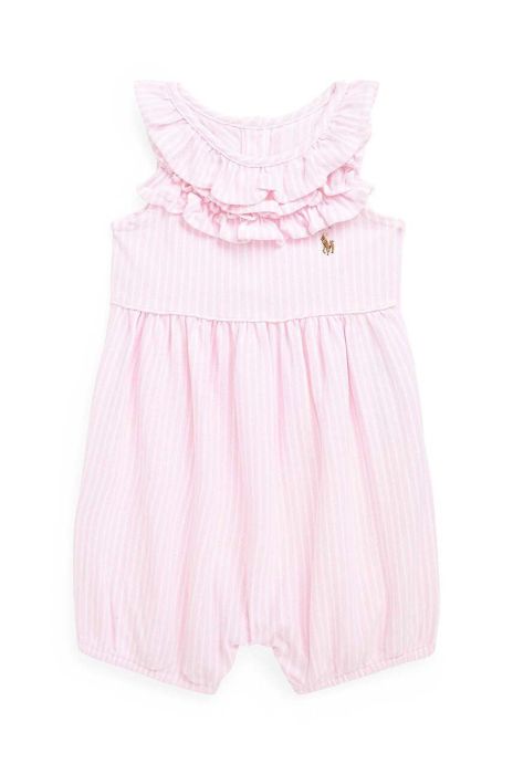 Бавовняний ромпер для немовлят Polo Ralph Lauren колір рожевий (2950949) Бавовняний ромпер для немовлят Polo Ralph Lauren колір рожевий (2950949)