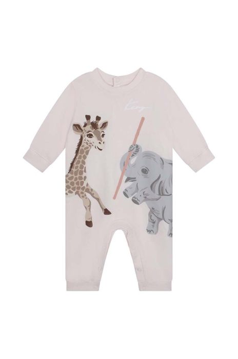 Бавовняний ромпер для немовлят Kenzo Kids колір рожевий (3202480) Бавовняний ромпер для немовлят Kenzo Kids колір рожевий (3202480)