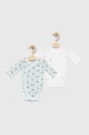 Боді для немовлят United Colors of Benetton 2-pack колір бірюзовий