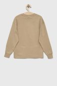 Дитячий бавовняний лонгслів Fila колір бежевий з аплікацією Дитячий бавовняний лонгслів Fila колір бежевий з аплікацією