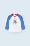 Лонгслів для немовлят Mayoral з принтом колір блакитний Лонгслів для немовлят Mayoral з принтом колір блакитний