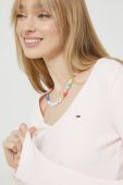 Лонгслів Tommy Jeans жіночий колір рожевий (2957393)