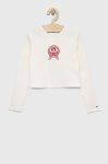 Дитячий лонгслів Tommy Hilfiger колір бежевий (2885241)