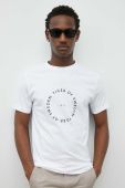 Бавовняна футболка Tiger Of Sweden колір білий з принтом