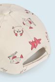 Дитяча бавовняна кепка Mayoral колір червоний візерунок