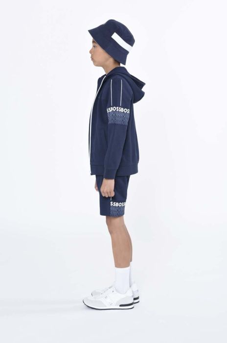 Дитяча бавовняна панама BOSS колір синій з бавовни (3197077)